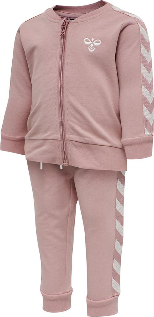 Hummel Hmlbille Tracksuit Str 2 år / 92 cm - Rosa Sweatshirts Bomuld hos Magasin