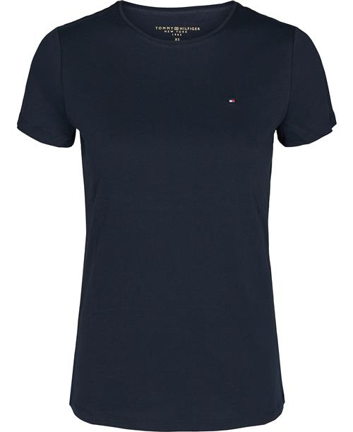 Tommy Hilfiger Heritage Crew Neck tee Kvinde Blå Toppe Str XS - Bomuld hos Magasin