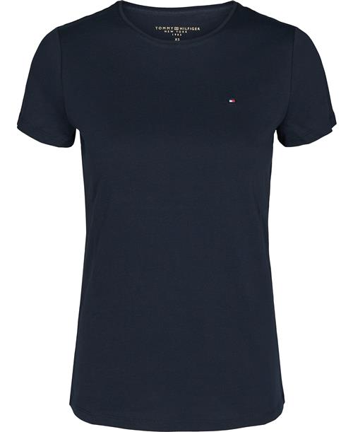 Tommy Hilfiger Heritage Crew Neck tee Kvinde Blå Toppe Str XXL - Bomuld hos Magasin