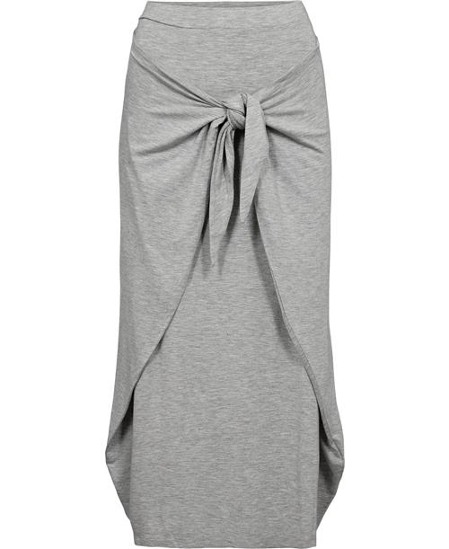 REMAIN Jersey Wrap Skirt Kvinde Glacier Gray Maxi Nederdele Str 38 - hos Magasin