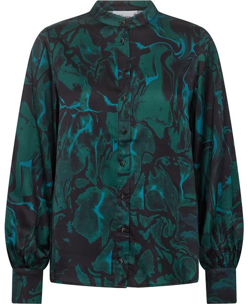 Karen by Simonsen Fairykb Shirt Kvinde Evergreen Glaze Langærmede Bluser Loose Fit Str 42 - hos Magasin