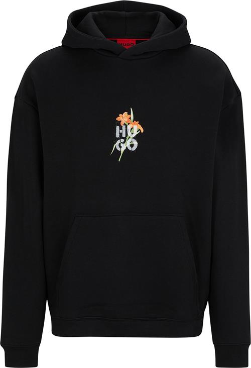 HUGO Diblossomy Mand Sort Hoodies Str XL - hos Magasin