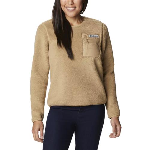 Columbia West Bend Crew Kvinde Beige Sweatshirts Str XS - Polyester hos Magasin