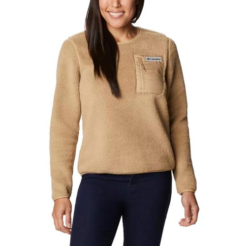 Columbia West Bend Crew Kvinde Beige Sweatshirts Str M - Polyester hos Magasin