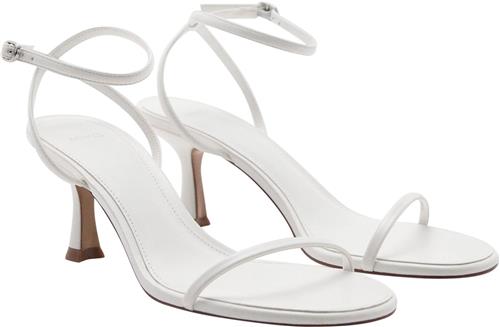 Se MANGO Sandals .- FLO Kvinde White Højhælede Sandaler Str 39 - hos Magasin ved Magasin