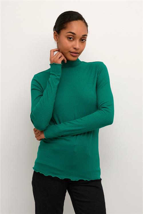 Se Kaffe Kadrew Turtleneck Tshirt Kvinde Aventurine Langærmede T-shirts Str L - hos Magasin ved Magasin