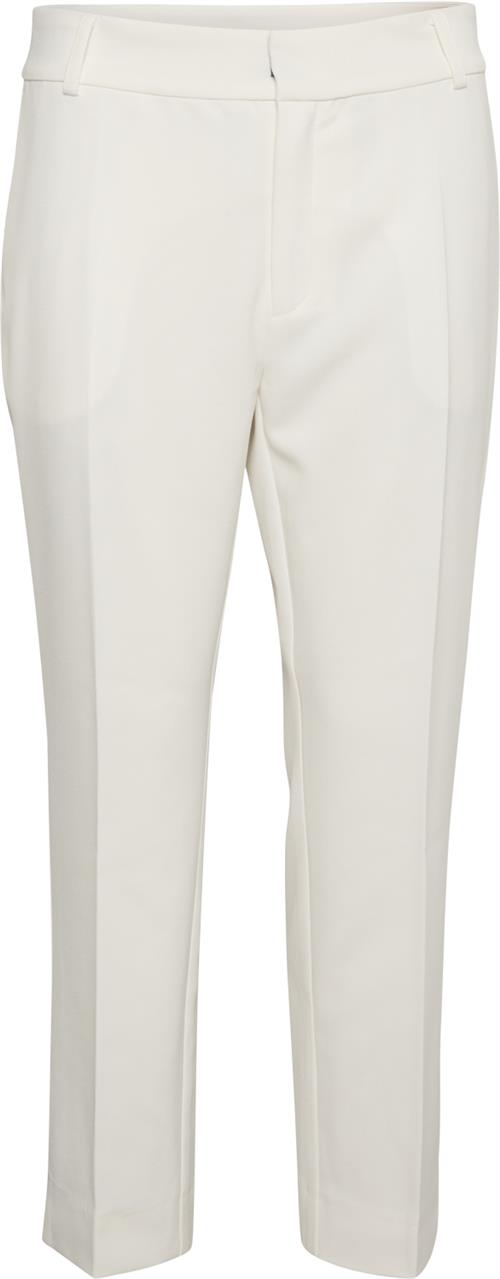 Se My Essential Wardrobe Yolamw Straight Slit Pant Kvinde Snow White Bukser Med Lige Ben Str 44 - hos Magasin ved Magasin