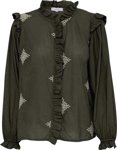 Se Sorbet Sbstarry Blouse Kvinde Beetle Langærmede Bluser Str M - hos Magasin ved Magasin