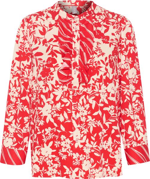 Culture Cumay Shirt Kvinde Red Flower Mix Langærmede Bluser Str XS - hos Magasin