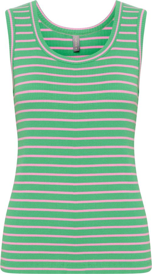 Se Culture Cudolly Tanktop Kvinde Green/pink Stripe Tanktoppe Str S - hos Magasin ved Magasin