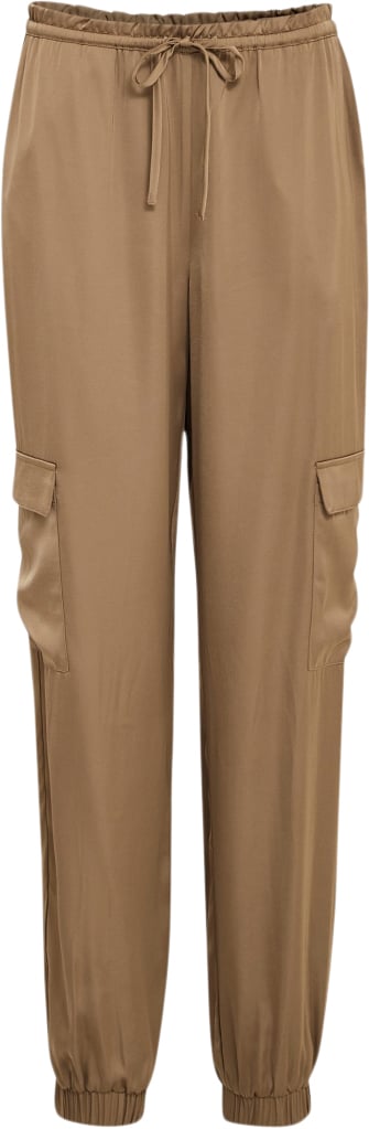 Se Minus Selva Mid Waisted Cargo Pant Kvinde Ermine Brown Cargo Bukser Str 40 - hos Magasin ved Magasin