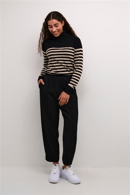 Kaffe Kasigna Cropped Pants Kvinde Black Deep Bukser Med Lige Ben Str 38 - hos Magasin