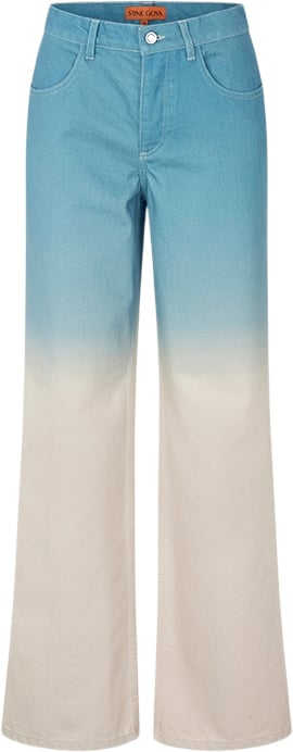 Se Stine Goya Sgjoelle, 1998 Denim Kvinde Ocean Hue Wide Jeans Str 28 Denim - hos Magasin ved Magasin