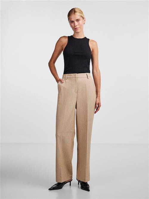 YAS Yaslikka HW Wide Pants S. Noos Kvinde Nomad Bukser Med Lige Ben Str L - hos Magasin