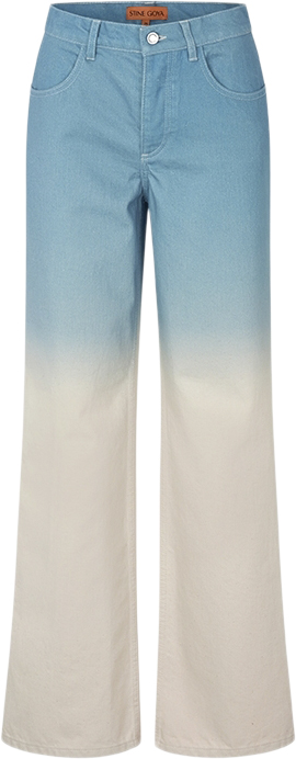 Stine Goya Sgjoelle, 1998 Denim Kvinde Ocean Hue Wide Jeans Str 30 Denim - hos Magasin