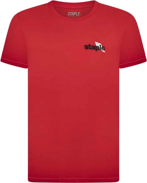 Staple x TAF Staple X TAF Circle Logo TEE Mand Red Kortærmede T-shirts Str S - Bomuld hos Magasin