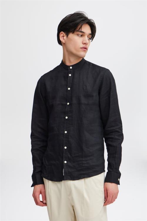 Casual Friday Cfanton BD LS Linen Shirt Mand Black Beauty Langærmede Skjorter Regular Fit Str S - hos Magasin