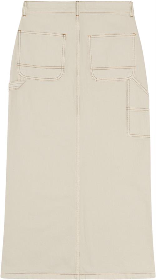 Woodbird Wbpander Denim Skirt Kvinde Off White Midi Nederdele Str L Denim - hos Magasin