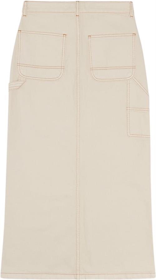 Woodbird Wbpander Denim Skirt Kvinde Off White Midi Nederdele Str M Denim - hos Magasin