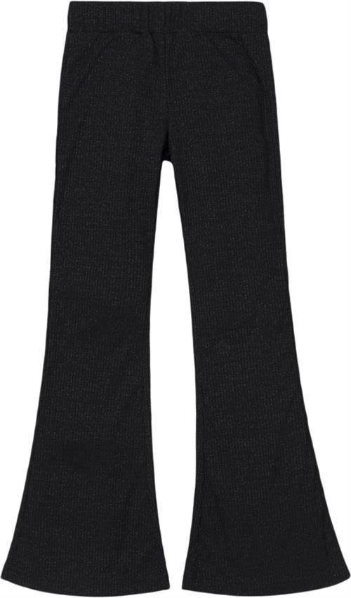 The New Tningeborg Flared Pants Str 98-104 cm/3-4 år - Black Beauty Bukser Polyester hos Magasin