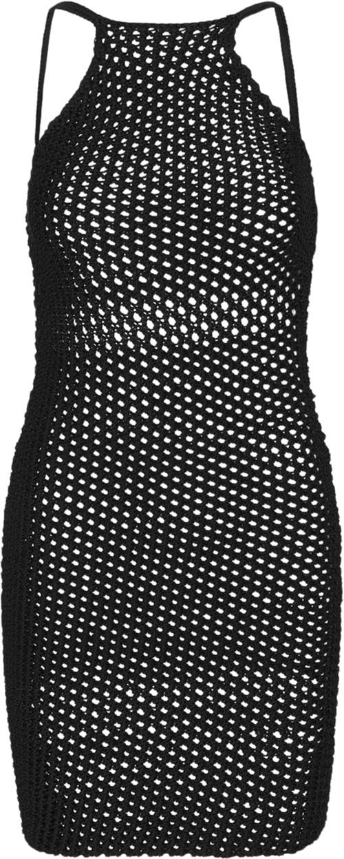 ROTATE Birger Christensen Heavy Crochet Mini Dress Kvinde Black Korte Kjoler Str 38 - hos Magasin