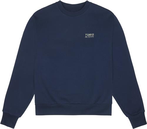 Se 7 Days Active Organic Fitted Crewneck Kvinde 333 Pageant Blue Sweatshirts Str XS - hos Magasin ved Magasin