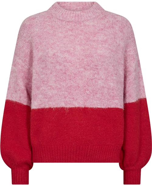 A-VIEW Patrisia new Block Knit Kvinde Rose/red Sweaters Str XS - hos Magasin