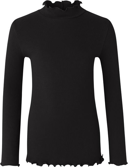 Rosemunde Turtleneck Str 128 Piger - Sort Langærmede T-shirts Bomuld hos Magasin