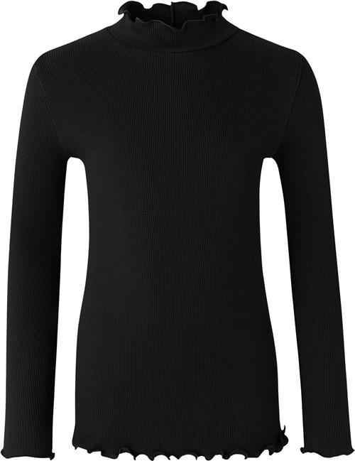 Rosemunde Turtleneck Str 164 Piger - Sort Langærmede T-shirts Bomuld hos Magasin