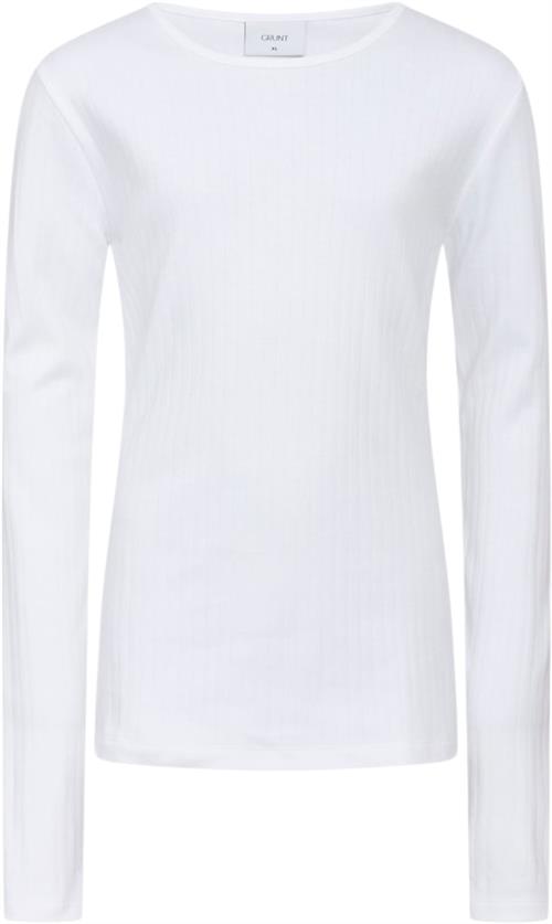 Grunt Dopim Top LS Str XXL/18Y - White Langærmede T-shirts hos Magasin