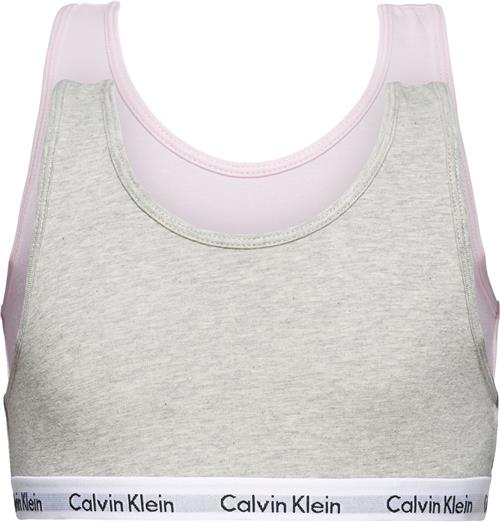 Calvin Klein Calvin Klein 2pack Bralette Str 14-16 år - Grå Bralette Elastan hos Magasin