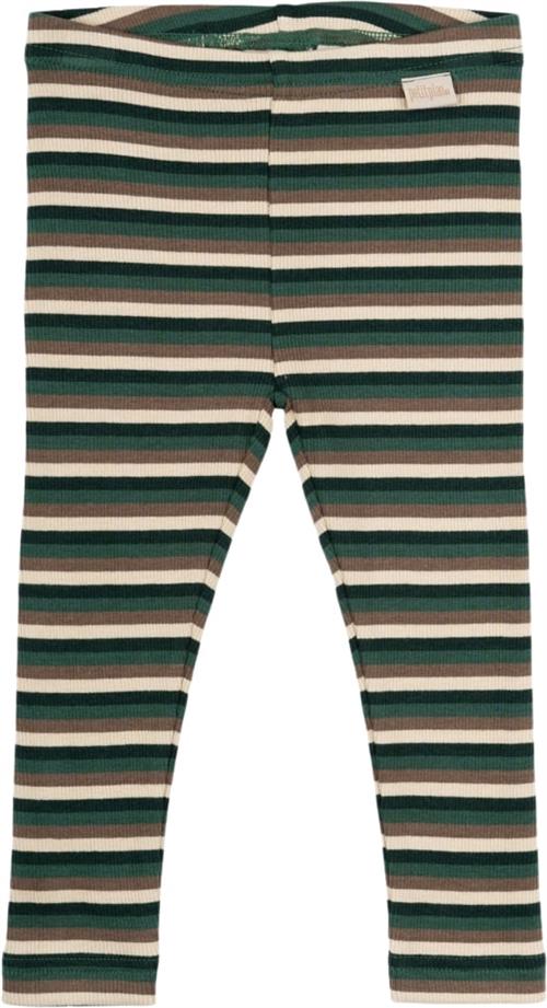 Se PETIT PIAO Legging Modal Multi Striped Str 80 cm - Emerald Green Mul Leggings Bomuld hos Magasin ved Magasin