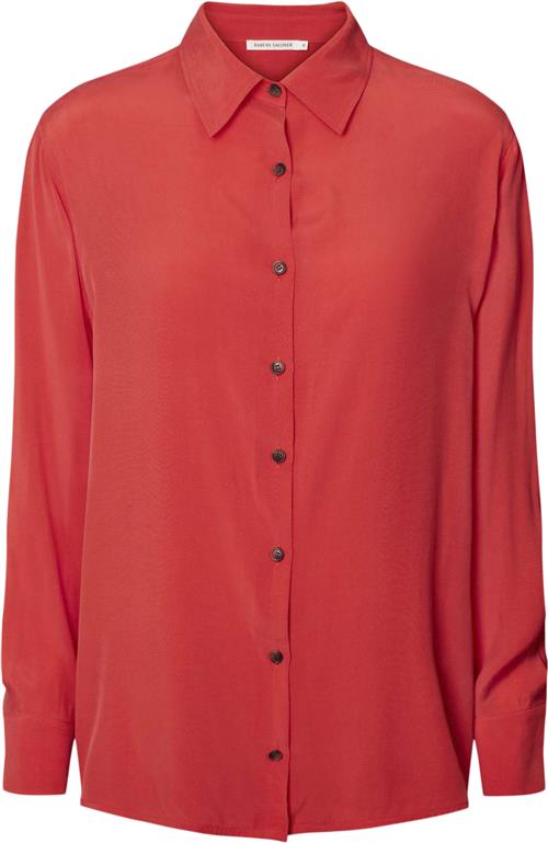 Rabens Saloner Sandwashed Men's Shirt Rosali Kvinde Red Toppe Str XS - hos Magasin