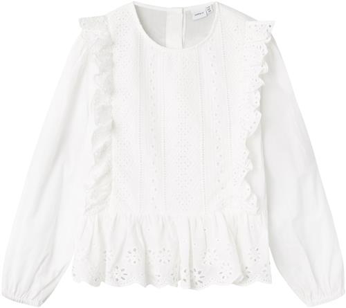 Name It Nkfkora LS Shirt Str 146/152 - Hvid Bluser hos Magasin