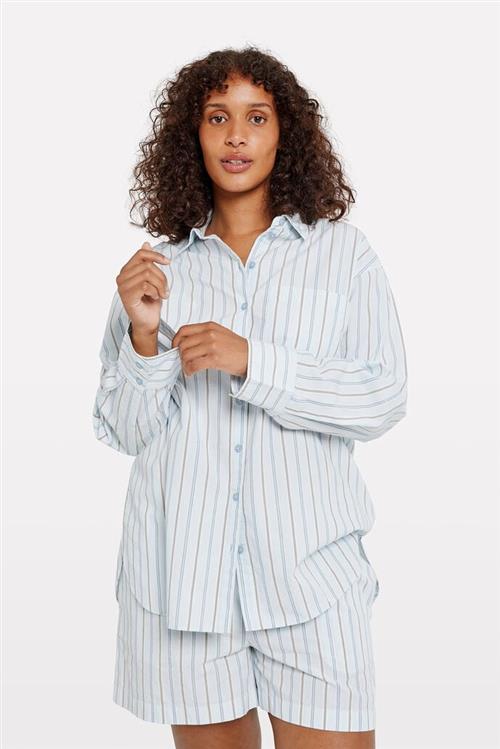 Envii Enwebster LS Shirt ST 7119 Kvinde Clear Bungee Stripe Langærmede Skjorter Str XS - hos Magasin