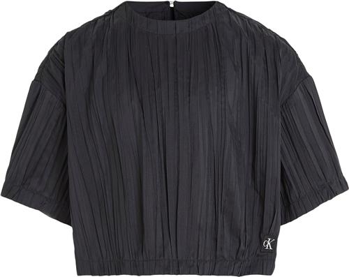 Se Calvin Klein Festive Plisse SS TOP Str 10 år - Beh Kortærmede T-shirts hos Magasin ved Magasin