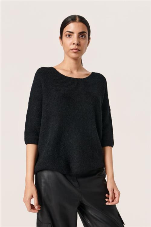 Soaked in Luxury Sltuesday Jumper Kvinde Black Sweaters Casual Fit Str XS - hos Magasin