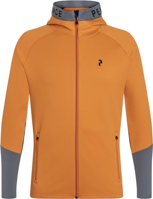 Peak Performance M Rider Mid Zip Hoodorange Flare-q Mand Orange Flare/quiet Grey/ Hoodies Str M - hos Magasin