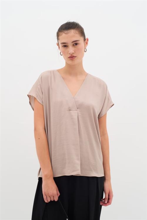 Se InWear Rindaiw Top Kvinde Clay Kortærmede Bluser Loose Fit Str 34 - hos Magasin ved Magasin