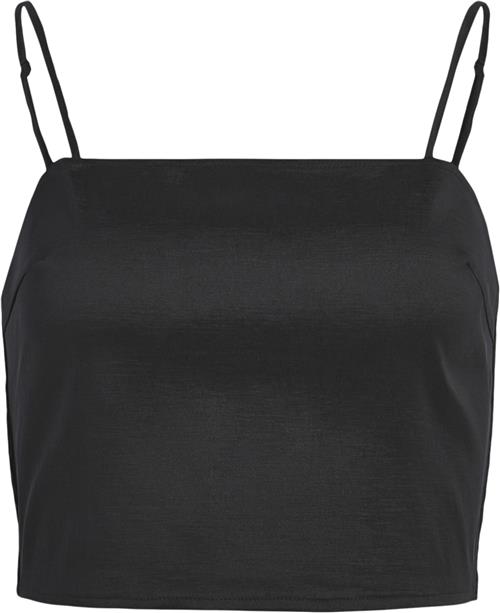 Se Object Objanya Corsage Crop TOP A VIP 23 Kvinde Black Tanktoppe Slim Fit Str 38 - hos Magasin ved Magasin