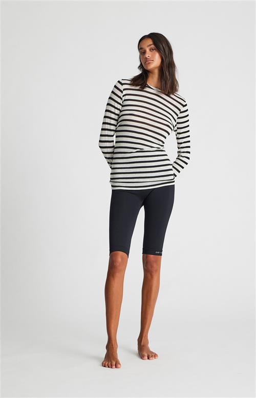 Gai&Lisva Thyra L/S Sailor Wool Top Kvinde Ecru Sailor Stripe Toppe Str M - Uld hos Magasin