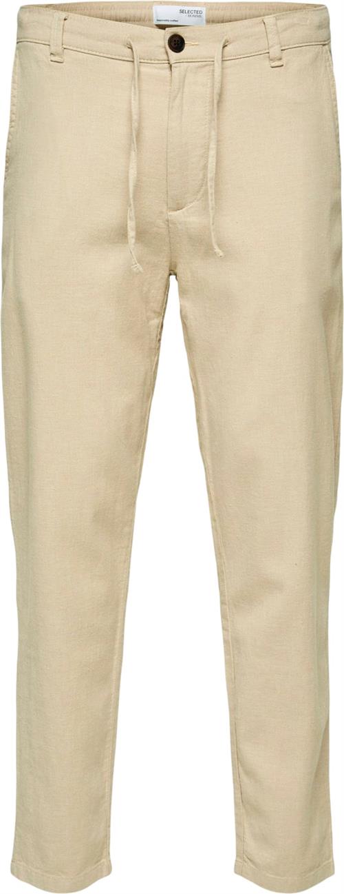 Se Selected Homme Slhslimtapebrody 172 Linen Pants N Mand Incense/mixed W. Oatmeal Chinos Str XL - hos Magasin ved Magasin