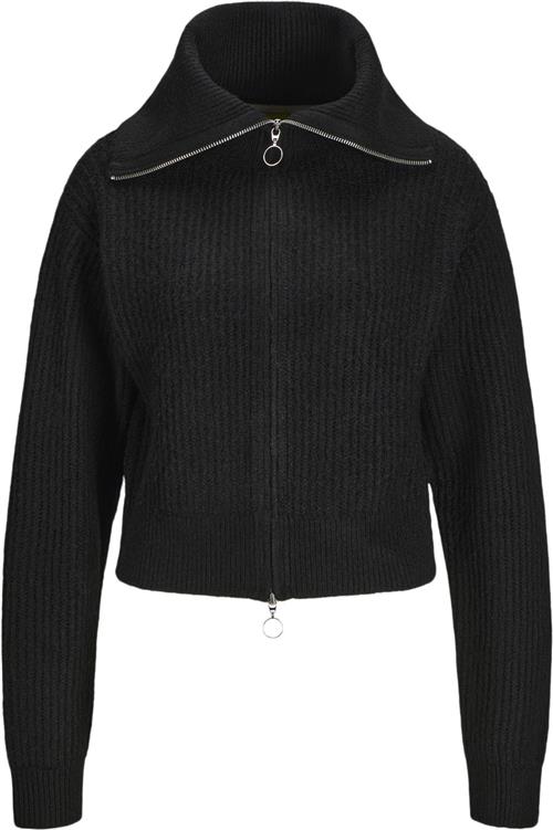 Se JJXX Jxgilly Diverse Cardigan Knit LN Kvinde Black//moonbeam Neck Piping Sweaters Regular Fit Str XS - hos Magasin ved Magasin