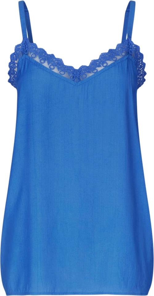 Lollys Laundry Vianell Top SL Kvinde Blue Tanktoppe Regular Fit Str L - hos Magasin