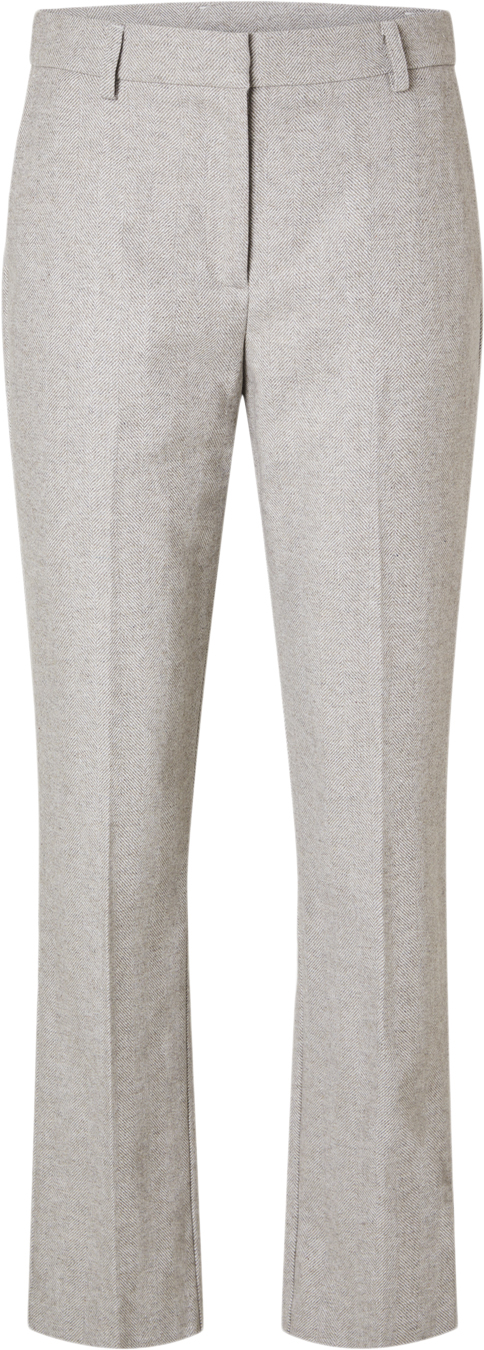 Selected Femme Slfvivie MW Straight Pant Kvinde Sandshell/herringbone Bukser Str 36 - Polyester hos Magasin