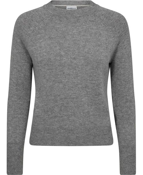 Marella Cutter Kvinde Melange Grey Sweaters Str L - Uld hos Magasin