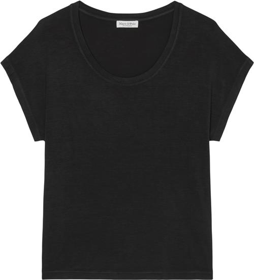 Marc O’Polo Tshirt, Short Sleeve, Deep Round n Kvinde Black Kortærmede T-shirts Str S - hos Magasin