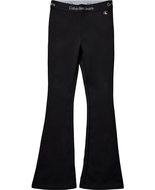 Se Calvin Klein Flare Trousers With Logo Str 10 år - Beh Bukser Viskose hos Magasin ved Magasin