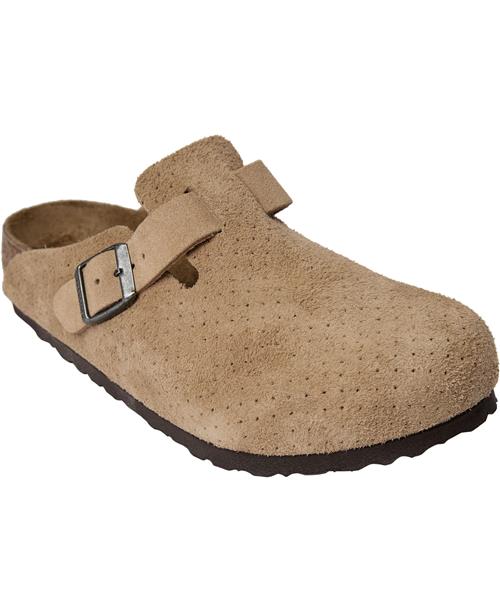 Se Birkenstock Boston VL Dotted New Beige Kvinde Beige Slip-ins Str 46 - hos Magasin ved Magasin