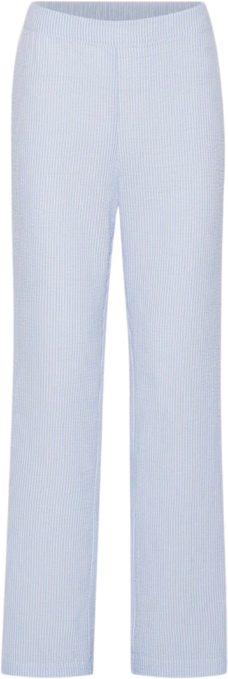 Se A-VIEW Sonja Pant Kvinde Blue/white Bukser Med Lige Ben Loose Fit Str 38 - hos Magasin ved Magasin